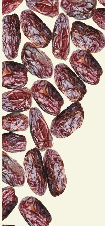 Glossy, caramel-rich whole Medjool dates